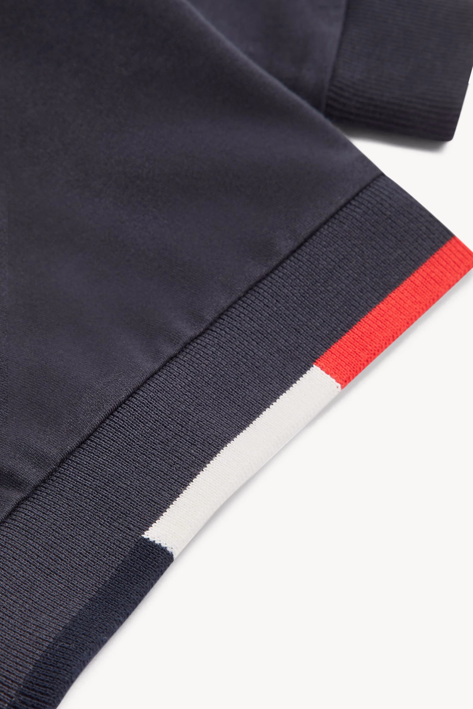 Tricolor-Trimmed Cotton Sweatsuit Set Boy Navy Blue Moncler 4